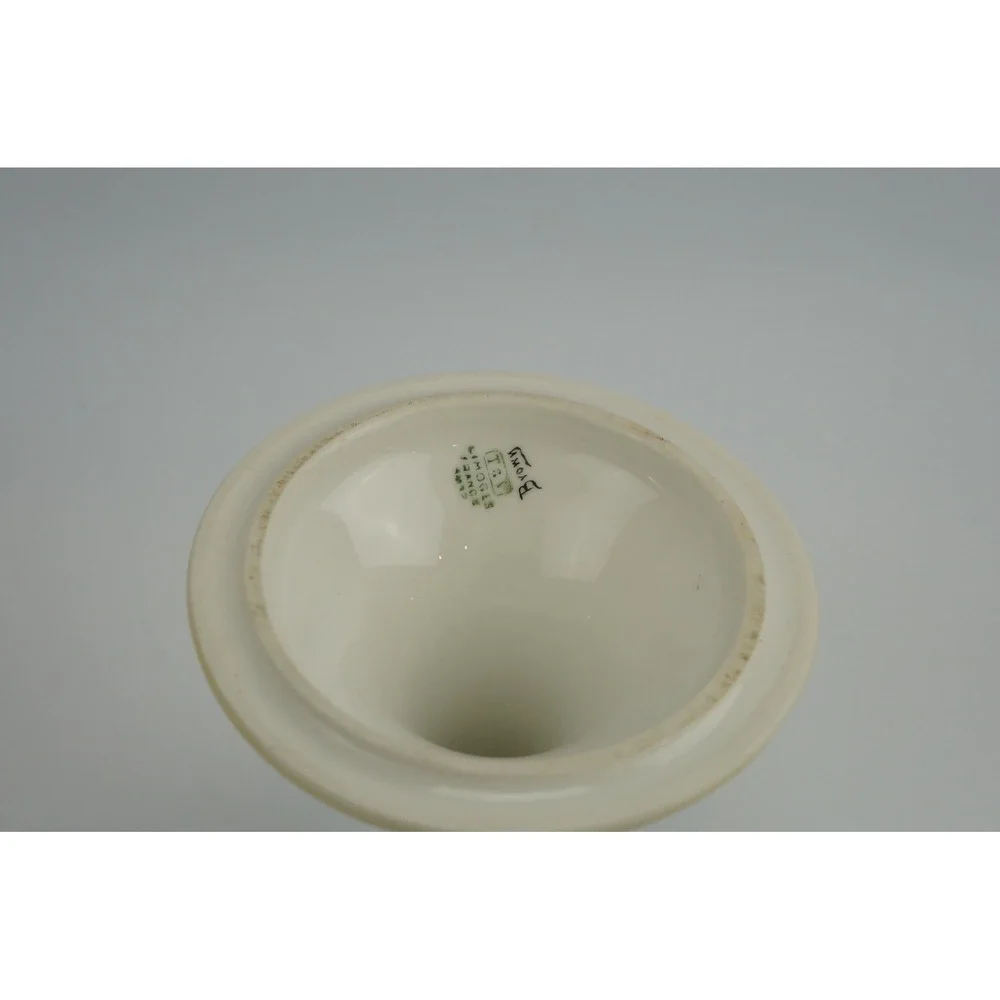 T&V Limoges Tressemanes &‎ Vogt France Candlestick Holder Floral Porcelain EUC